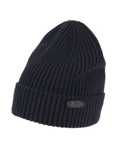 Brioni Man Hat Navy Size M Cashmere In Blue
