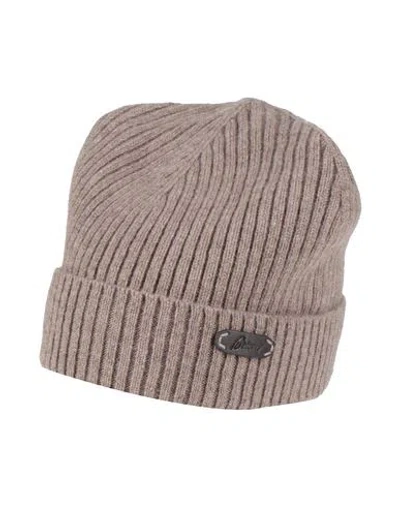 Brioni Man Hat Taupe Size M Cashmere In Pink