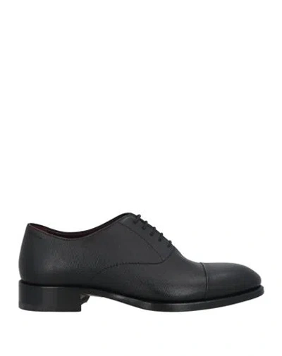 Brioni Man Lace-up Shoes Black Size 9 Leather