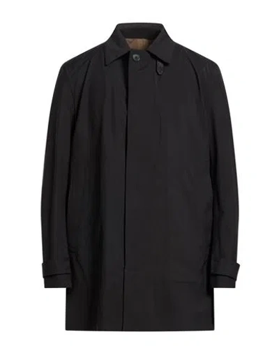 Brioni Man Overcoat & Trench Coat Black Size Xxl Wool, Polyamide