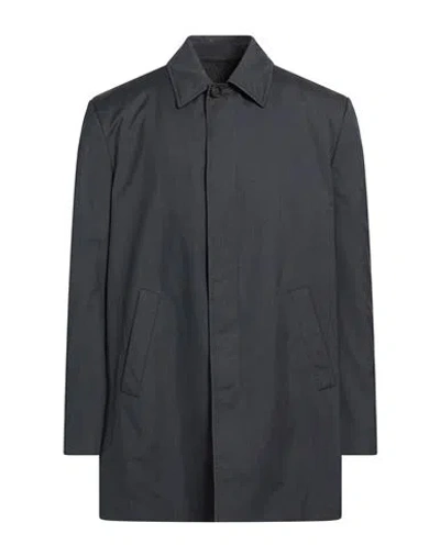 Brioni Man Overcoat & Trench Coat Charcoal Size Xl Wool, Silk In Black
