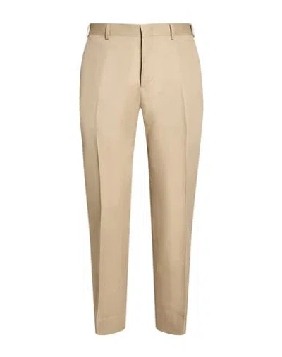 Brioni Man Pants Beige Size 46 Linen, Cotton In Orange