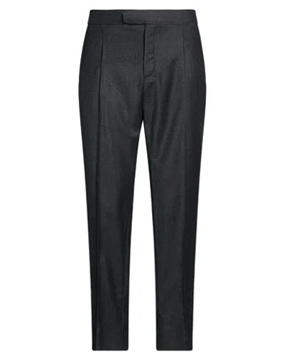 Brioni Man Pants Charcoal Size 38 Wool In Black