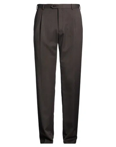 Brioni Man Pants Chocolate Brown Size 36 Wool
