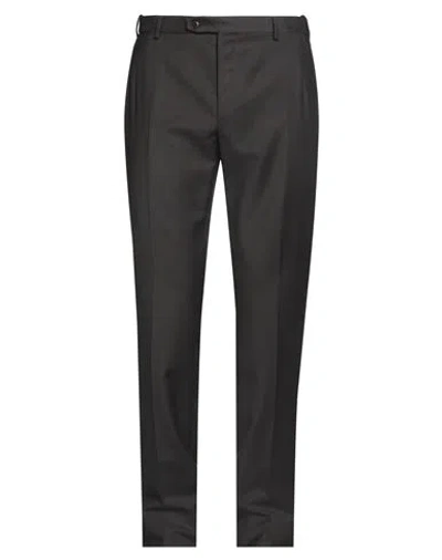 Brioni Man Pants Dark Brown Size 38 Virgin Wool In Black