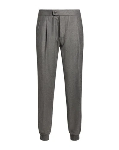 Brioni Man Pants Grey Size 36 Wool In Gray