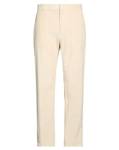 Brioni Man Pants Ivory Size 36 Cotton, Wool, Lambskin In White