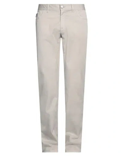 Brioni Man Pants Light Grey Size 38 Cotton, Elastane
