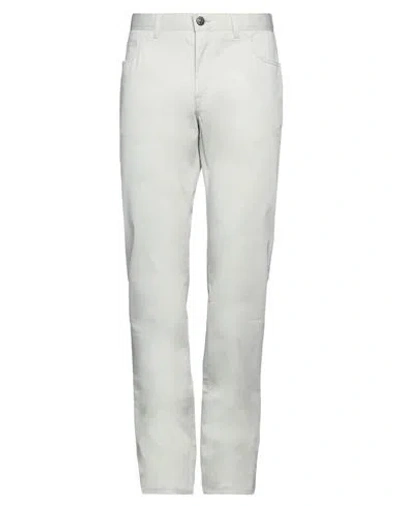 Brioni Man Pants Light Grey Size 40 Cotton, Elastane