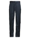 Brioni Man Pants Midnight Blue Size 30 Wool, Elastane, Lambskin In Blue