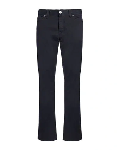 Brioni Man Pants Midnight Blue Size 36 Cotton, Elastane