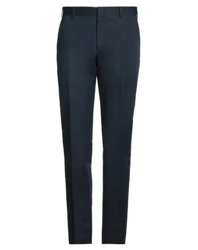 Brioni Man Pants Navy Size 32 Linen, Cotton In Blue