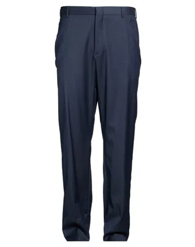 Brioni Man Pants Navy Size 38 Virgin Wool, Elastane In Blue