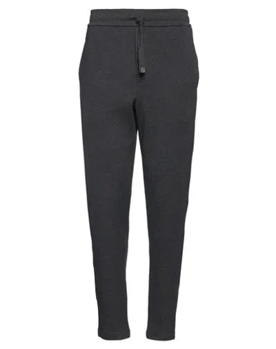 Brioni Man Pants Steel Grey Size Xl Cotton, Polyamide, Lambskin