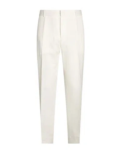 Brioni Man Pants White Size 46 Linen, Cotton
