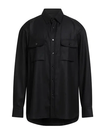 Brioni Man Shirt Black Size Xxl Cashmere