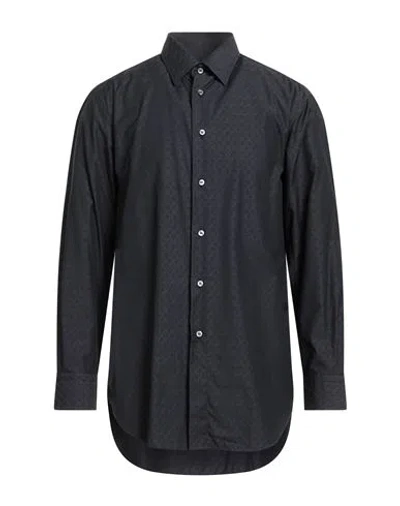 Brioni Man Shirt Black Size Xxl Cotton