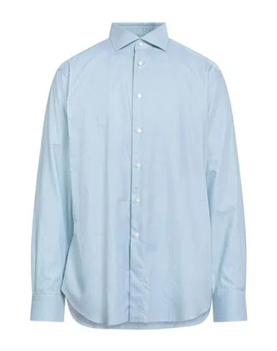 Brioni Man Shirt Emerald Green Size 17 ½ Cotton In Blue