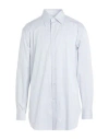 Brioni Man Shirt Light Grey Size 17 Cotton In White
