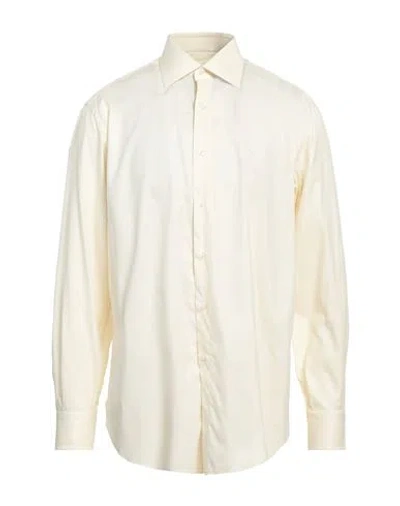 Brioni Man Shirt Light Yellow Size 15 ¾ Cotton