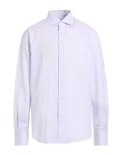 Brioni Man Shirt Lilac Size 16 Cotton In Purple