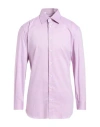 Brioni Man Shirt Mauve Size 17 ½ Cotton In Purple