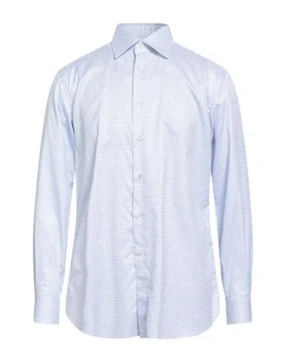 Brioni Man Shirt Sky Blue Size 15 ¾ Cotton