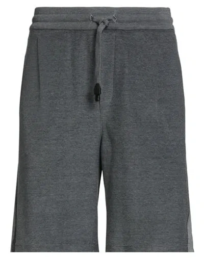Brioni Man Shorts & Bermuda Shorts Grey Size M Cotton, Silk In Multi