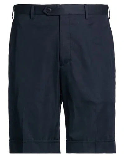 Brioni Man Shorts & Bermuda Shorts Navy Size 32 Cotton In Blue