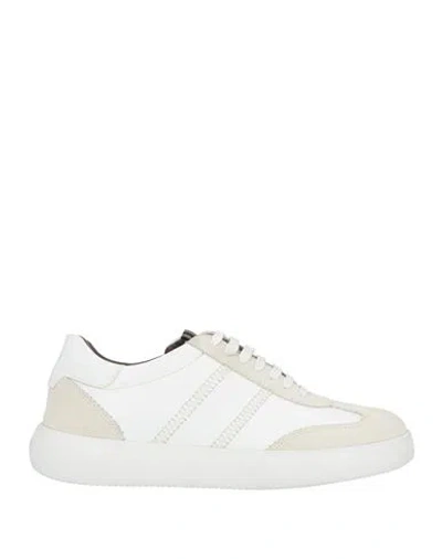 Brioni Man Sneakers White Size 9.5 Leather