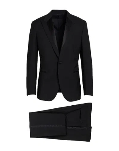 Brioni Man Suit Black Size 44 Virgin Wool, Mohair Wool