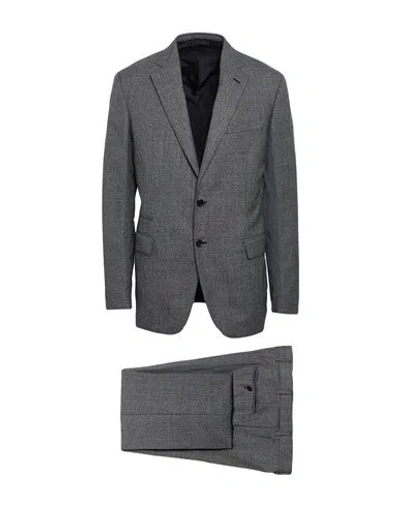 Brioni Man Suit Grey Size 48 Wool In Gray