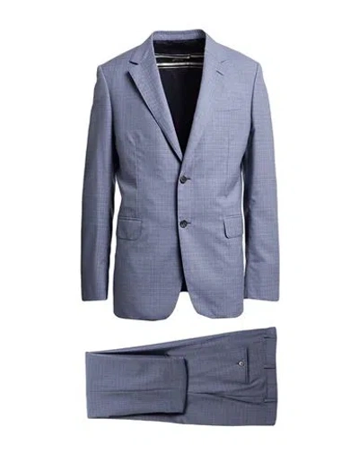Brioni Man Suit Slate Blue Size 44 Virgin Wool