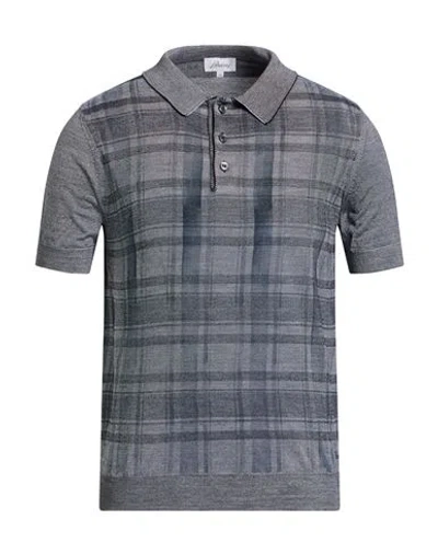 Brioni Man Sweater Navy Size 48 Wool, Silk In Blue