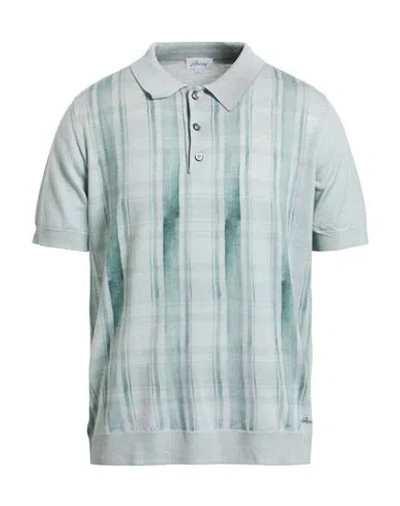 Brioni Man Sweater Sage Green Size 50 Wool, Silk