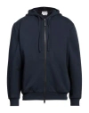 Brioni Man Sweatshirt Navy Blue Size Xl Cotton, Polyester