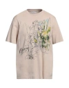 Brioni Man T-shirt Beige Size Xl Cotton