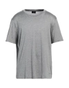 Brioni Man T-shirt Grey Size 3xl Silk, Cotton