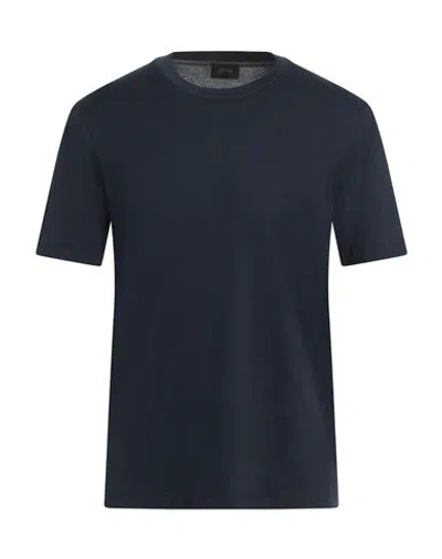 Brioni Man T-shirt Midnight Blue Size M Cotton