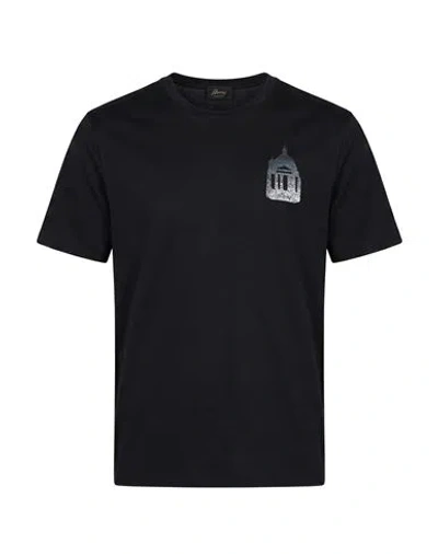 Brioni Man T-shirt Black Size L Cotton