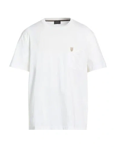 Brioni Man T-shirt Ivory Size L Cotton In White