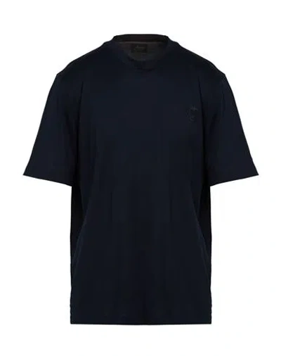 Brioni Man T-shirt Navy Size 3xl Cotton