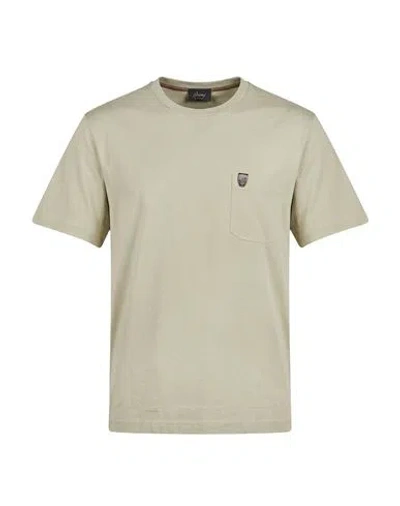 Brioni Man T-shirt Sage Green Size Xxl Cotton