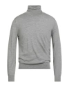 Brioni Man Turtleneck Light Grey Size 44 Cashmere, Silk