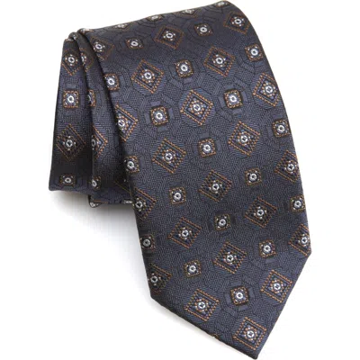 BRIONI BRIONI MEDALLION PATTERN SILK TIE