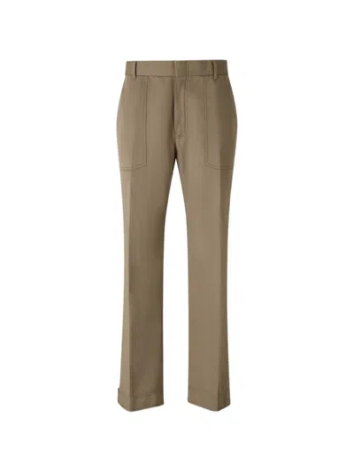 Brioni Melbourne Patch Pocket Trousers In Brown