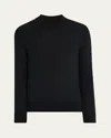 Brioni Men's 18gg Wool Mock Neck Sweater In Black