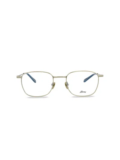 Brioni Men's 50mm Square Titanium Eyeglasses In Yellow