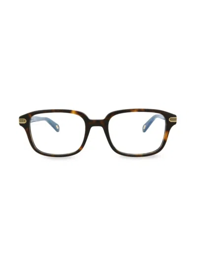 Brioni Men's 52mm Square Eyeglasses In Havana Brown