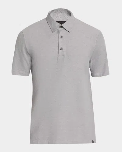 Brioni Men & Apos;s Jersey Pique Polo Shirt In Gray